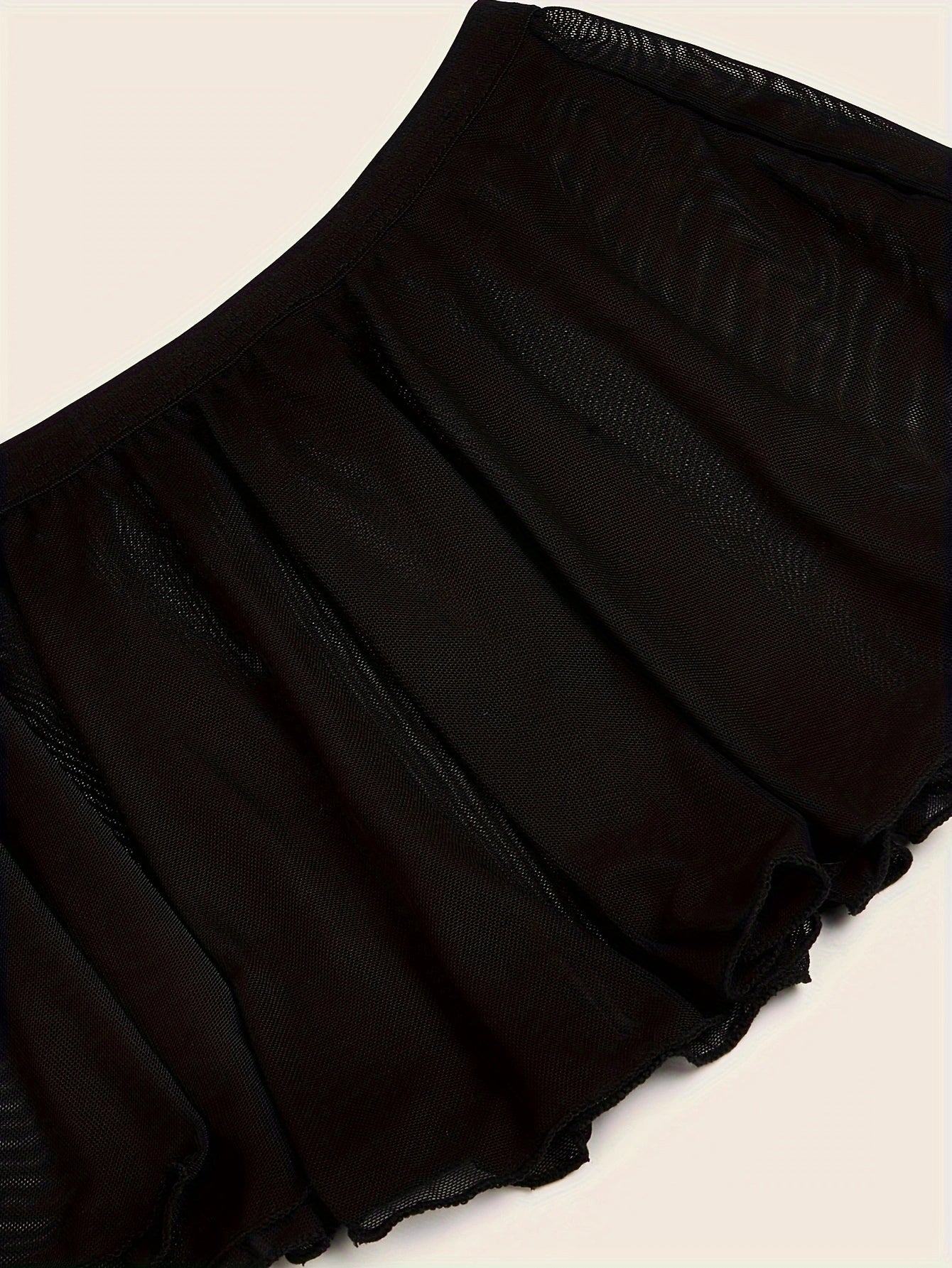 Black Ribbon Cross-Back Lingerie Set – Elegant & Seductive Nightwear