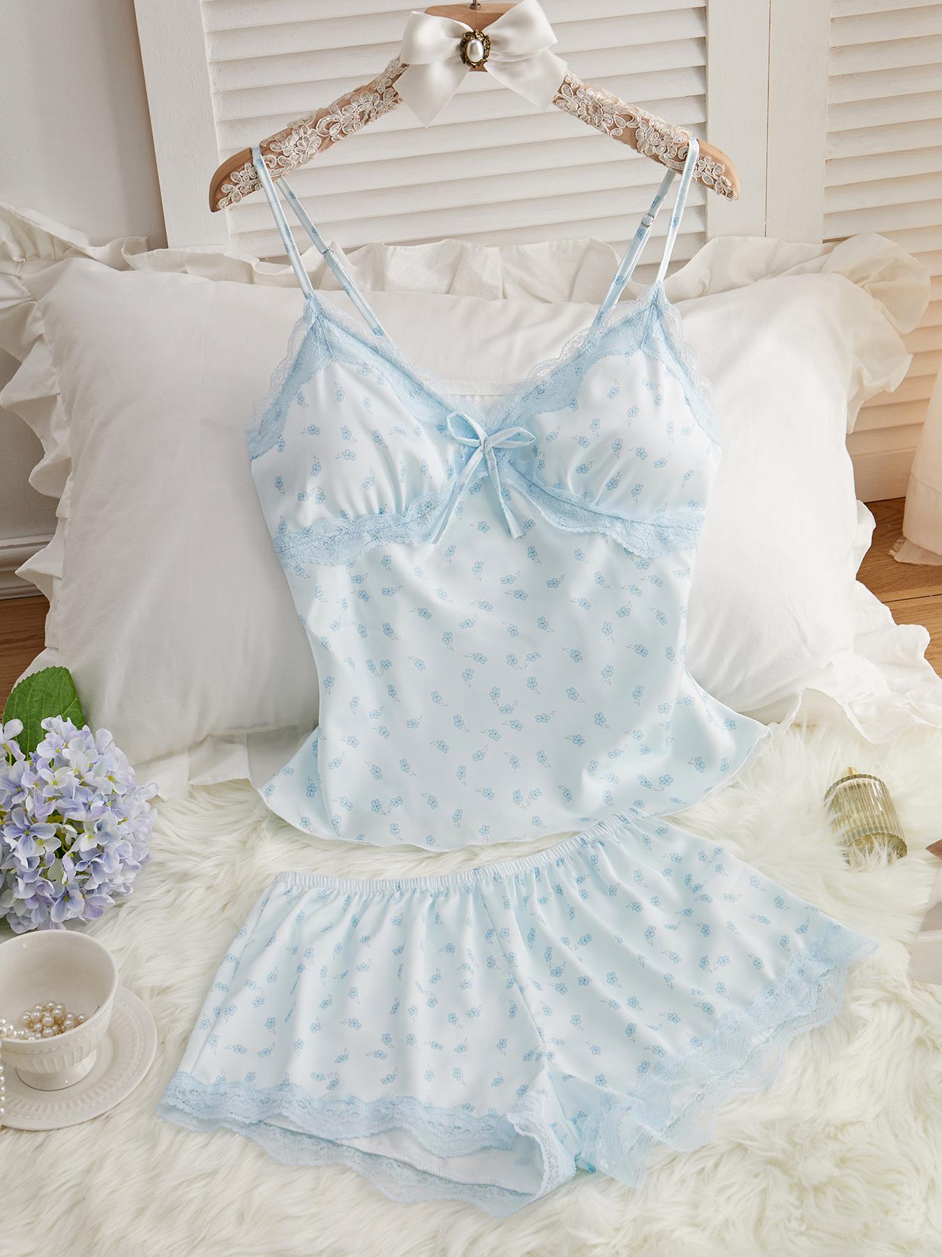 Blue Floral Camisole Nightdress
