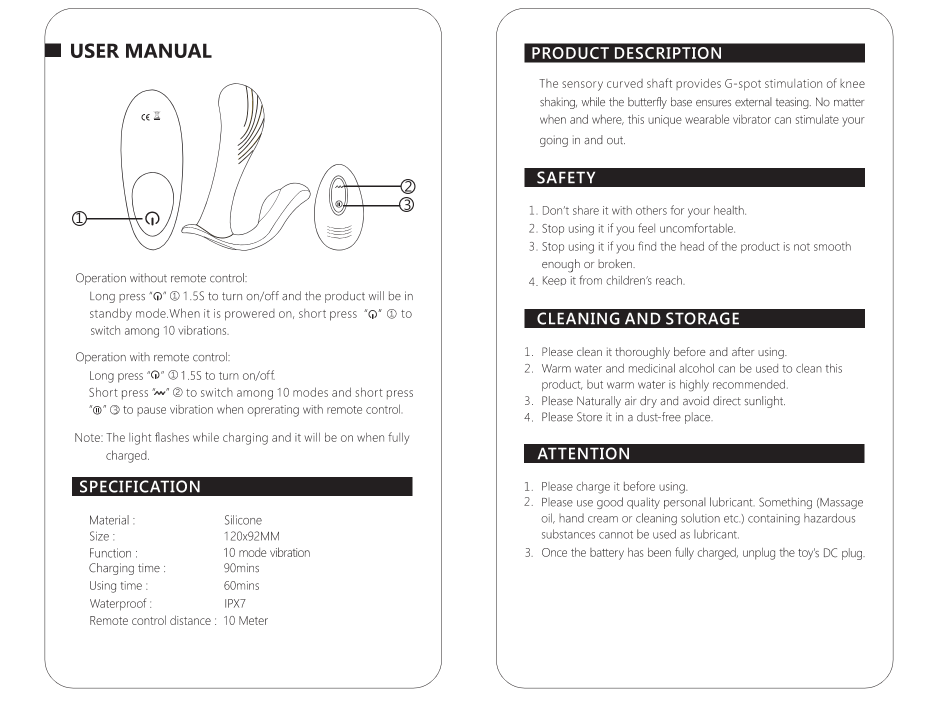 Rechargeable Wearable Vibrator