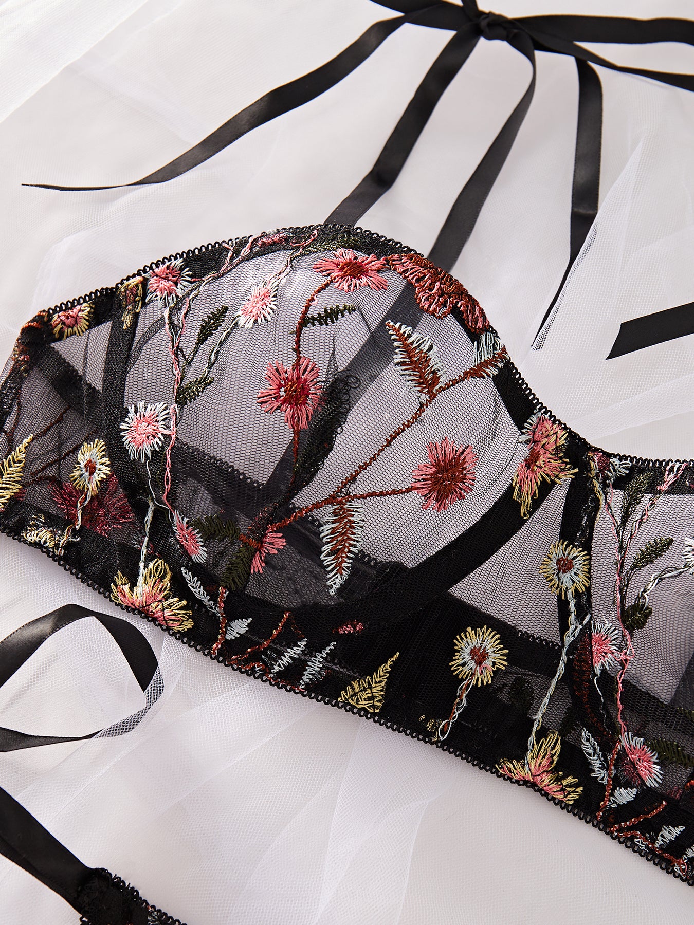 Tie-Up Lingerie Set – Sensual Bra & Thong for Intimate Nights