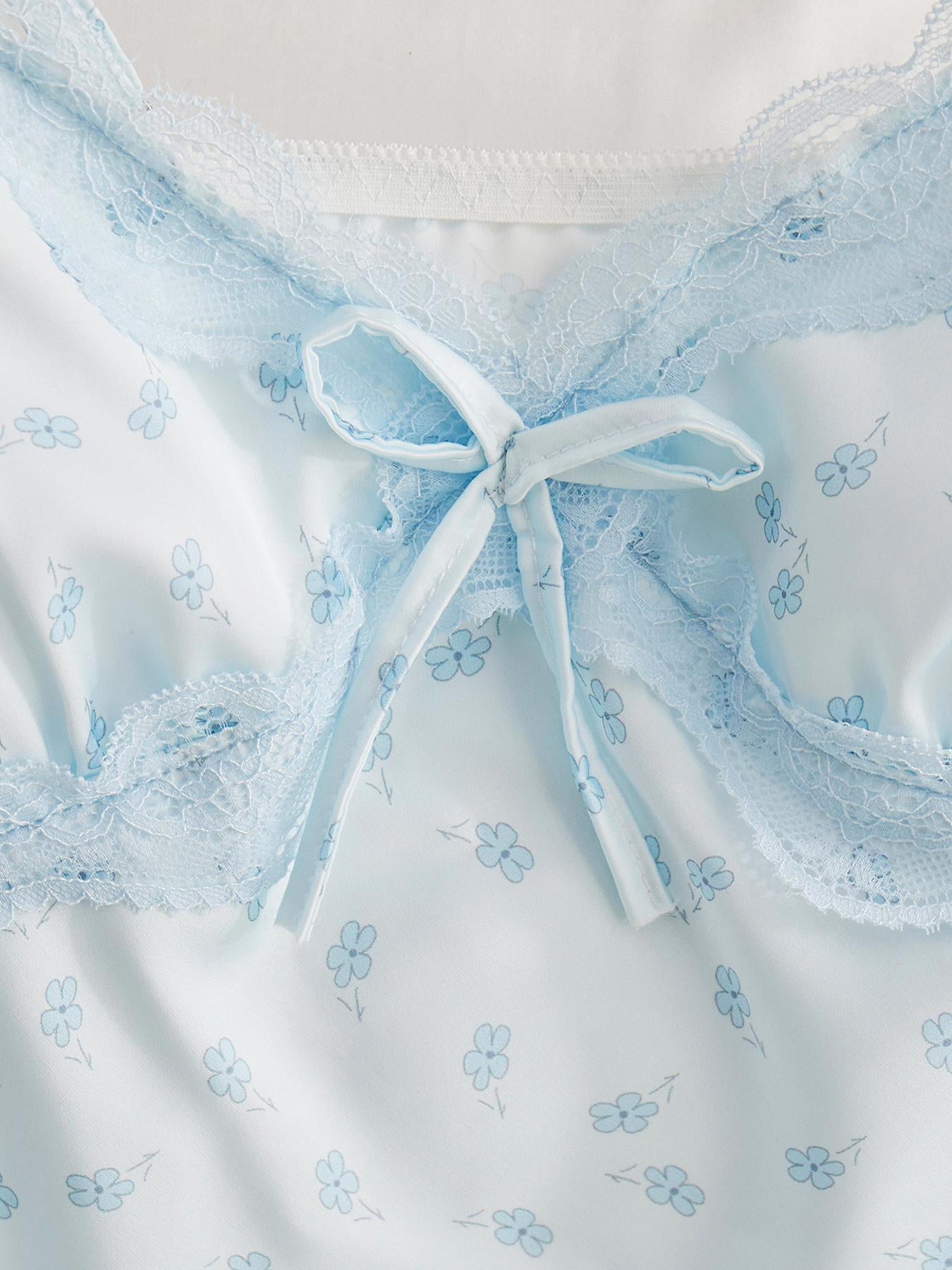 Blue Floral Camisole Nightdress