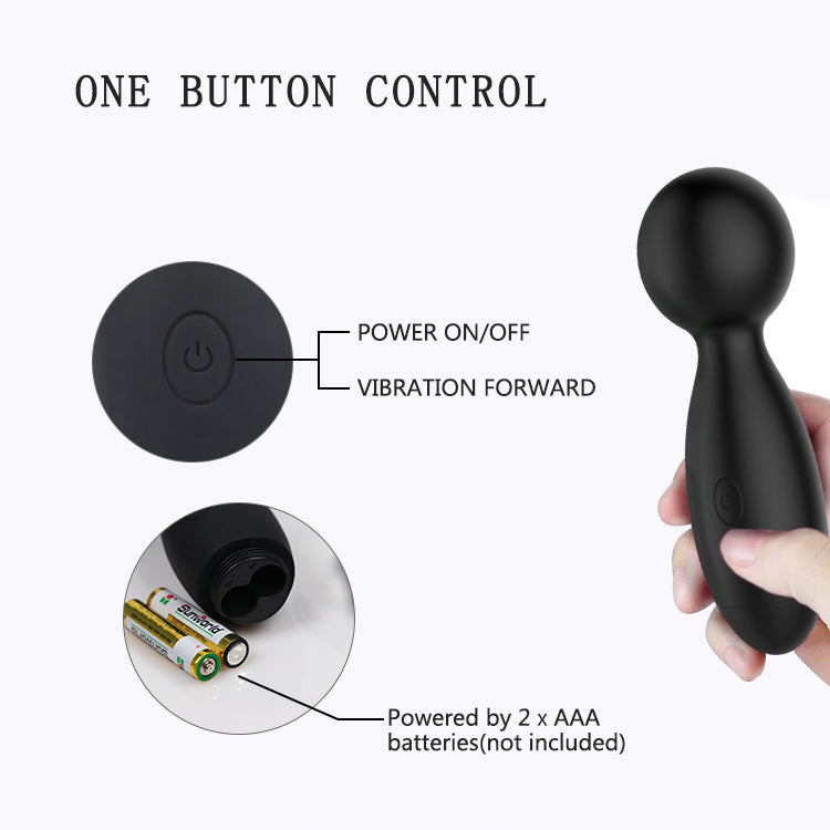 Pocket-Sized Black Mini Massager